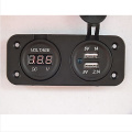 Voltmeter und Doppel-USB-Steckdose Unterputz Quadratisches Auto 4X4 Camper Caravan